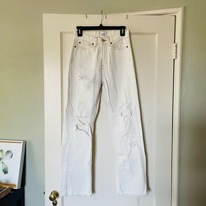 BDG Distressed high-waisted boyfriend jeans